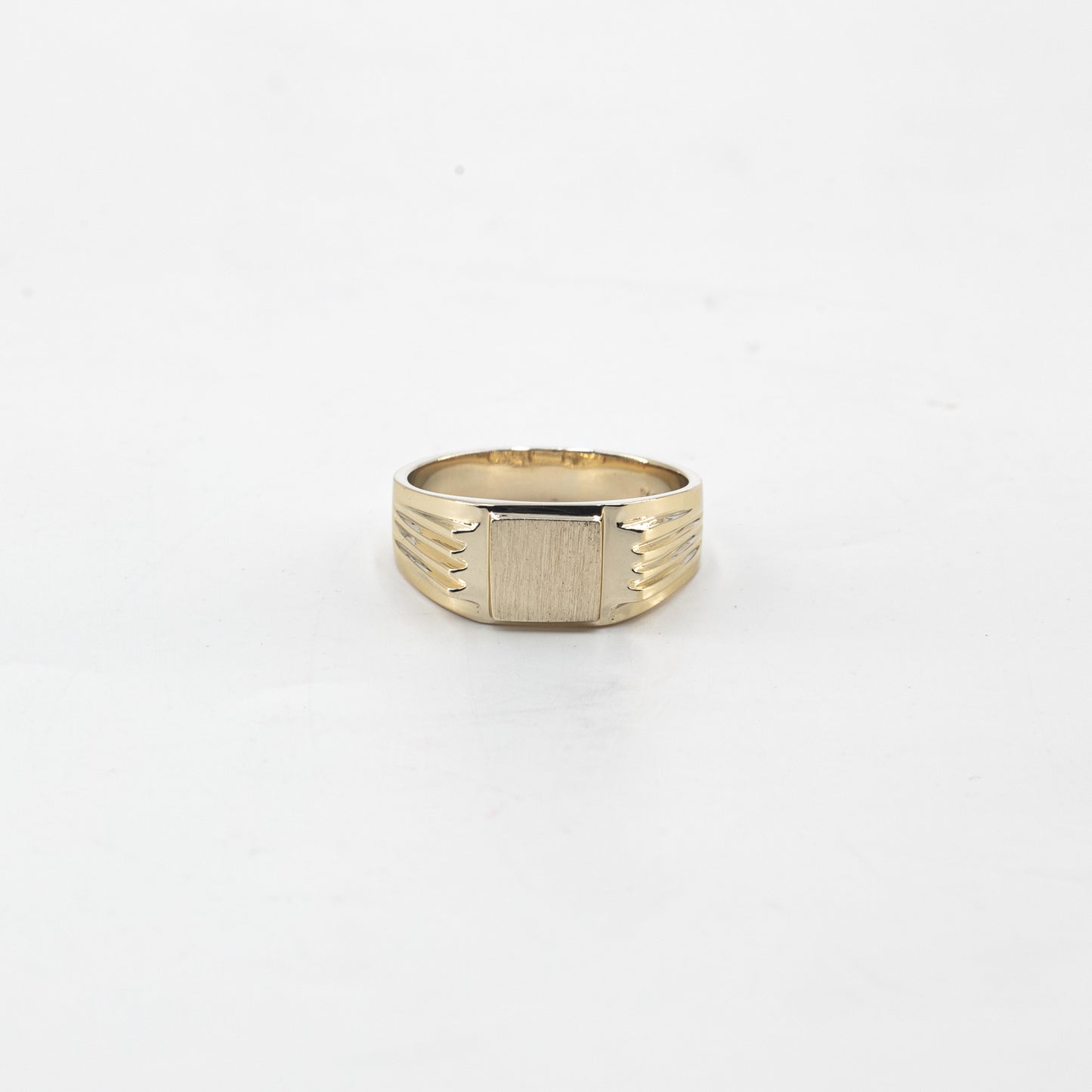 Side Lined Signet Ring