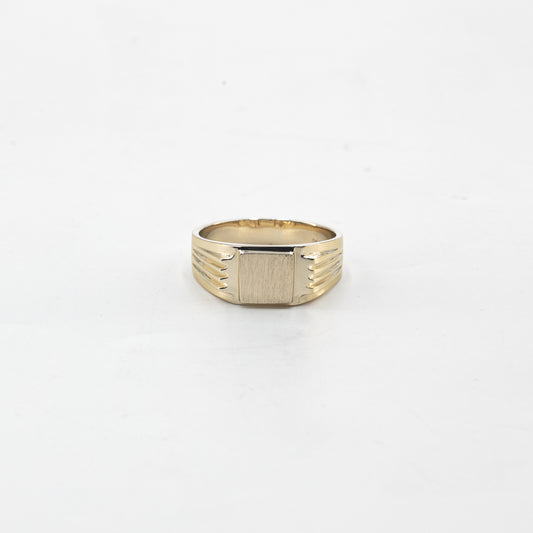 Side Lined Signet Ring